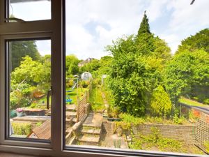 VIEW TO THE REAR GARDEN FROM BEDROOM TWO- click for photo gallery